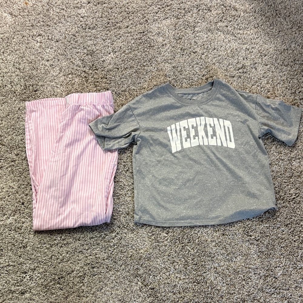 art class Gray and Pink Weekend Pajama Set